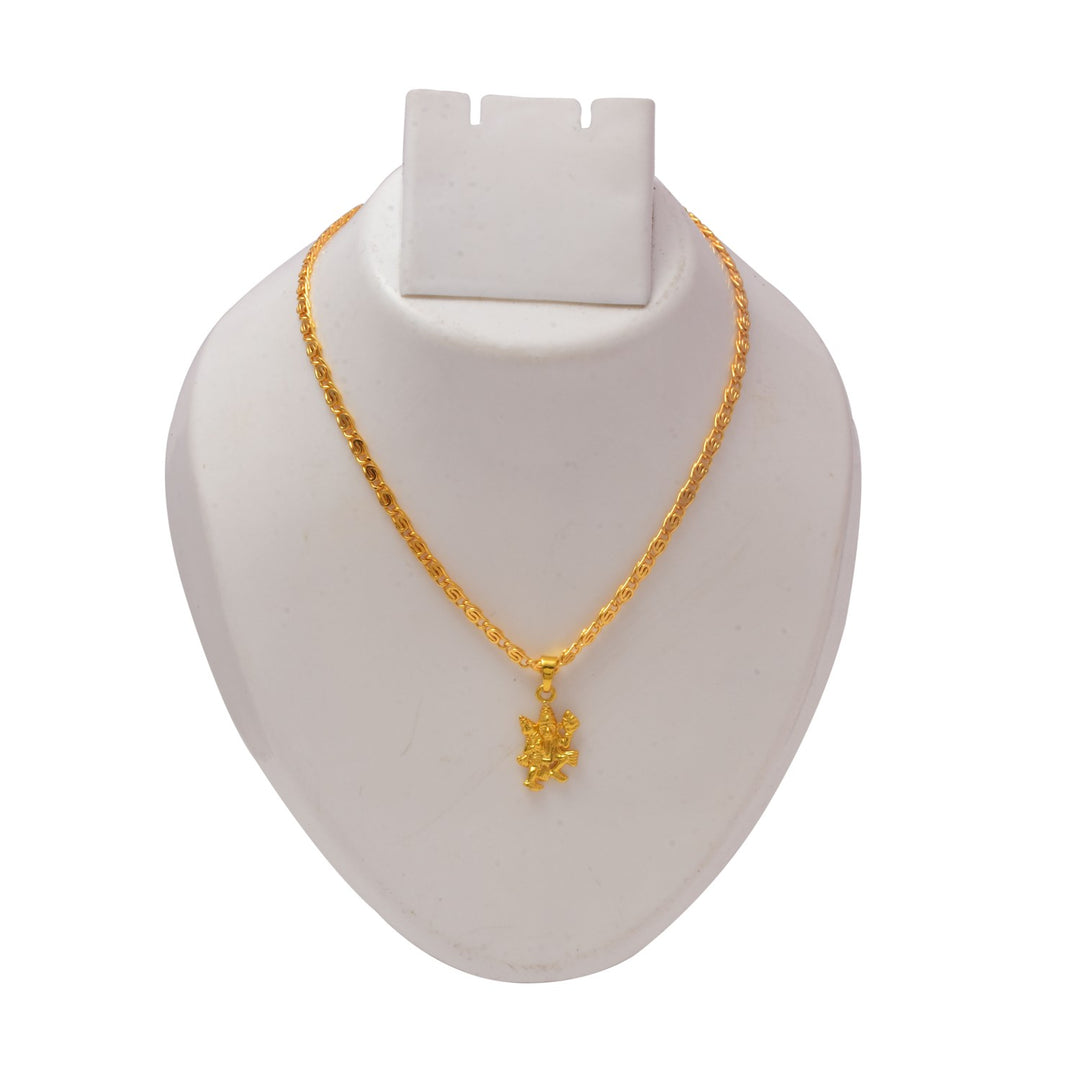 Gold Plated Pendant With Chain Jewelry For Men & Women