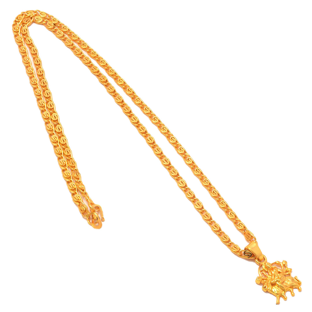 Gold Plated Pendant With Chain Jewelry For Men & Women