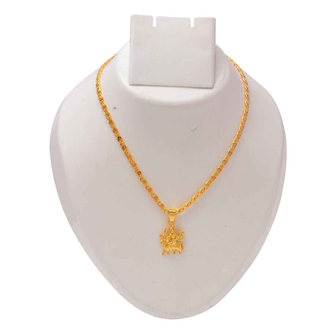 Gold Plated Pendant With Chain Jewelry For Men & Women