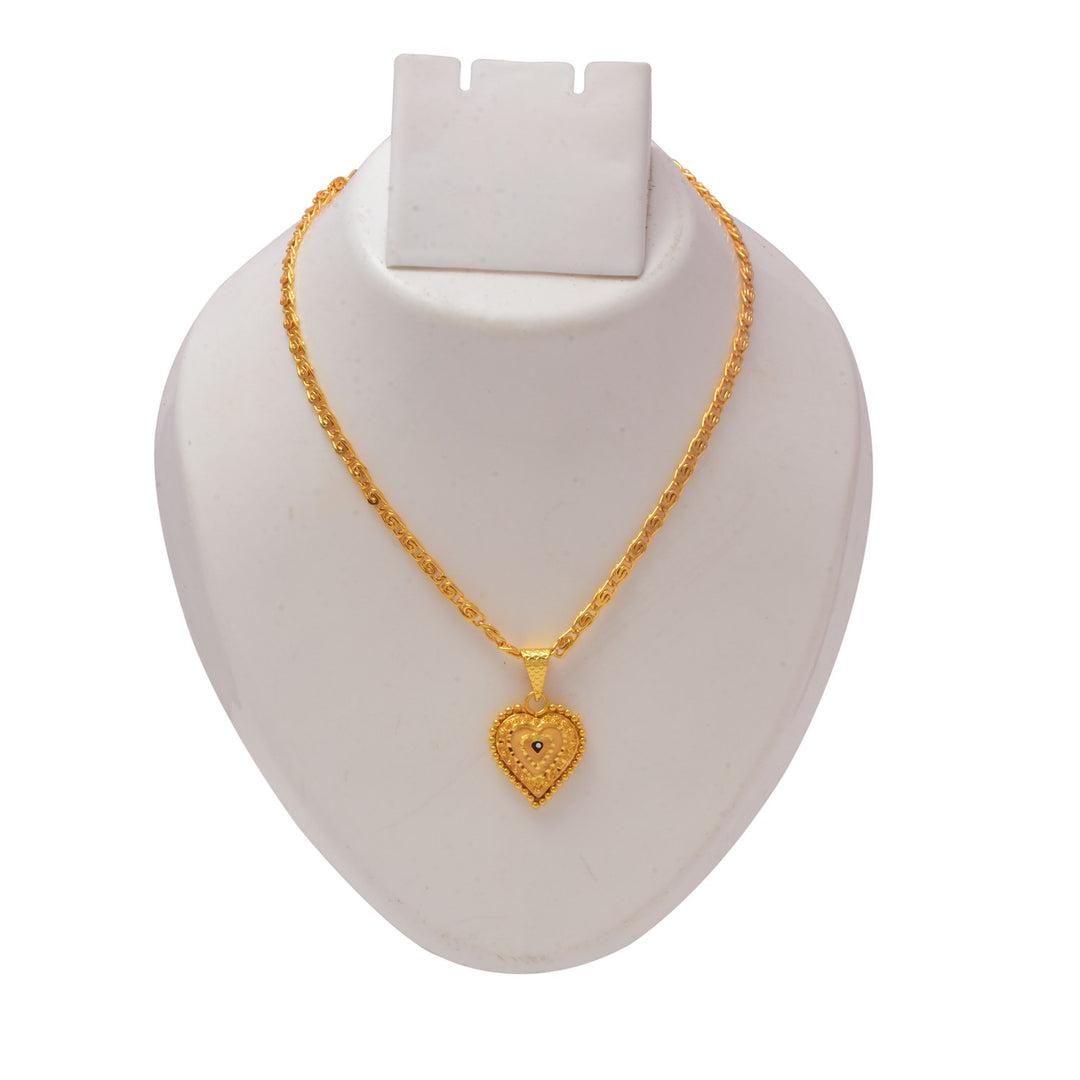 Gold Plated Pendant With Chain Jewelry For Men & Women
