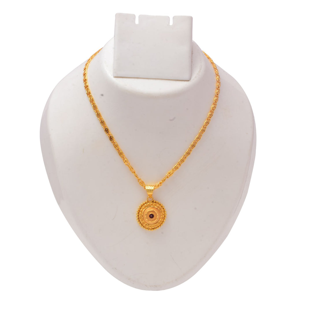 Gold Plated Pendant With Chain Jewelry For Men & Women