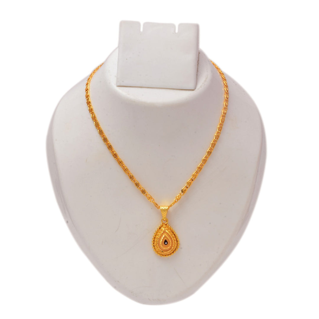 Gold Plated Pendant With Chain Jewelry For Men & Women
