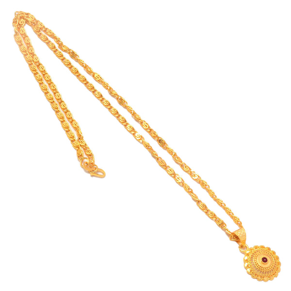 Gold Plated Pendant With Chain Jewelry For Men & Women
