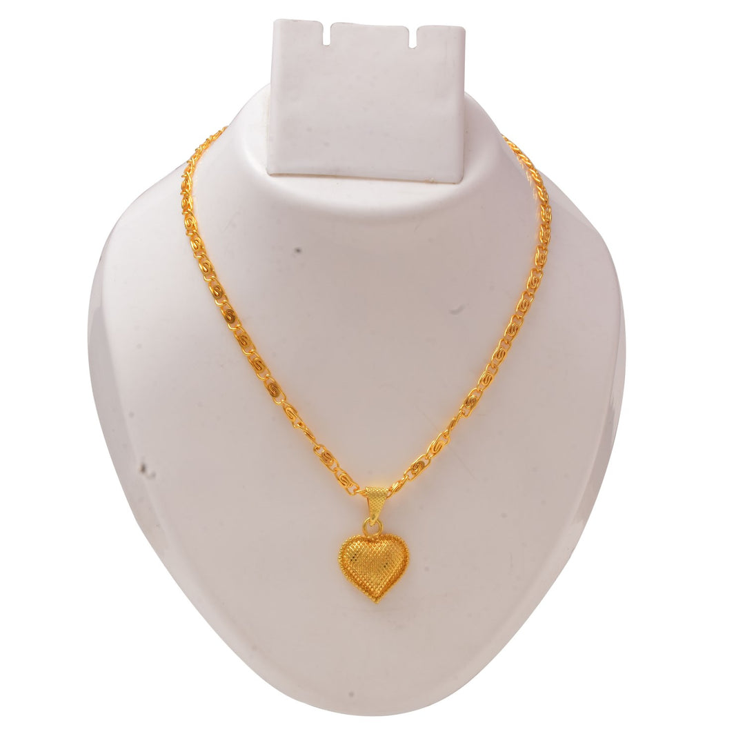 Gold Plated Pendant With Chain Jewelry For Men & Women