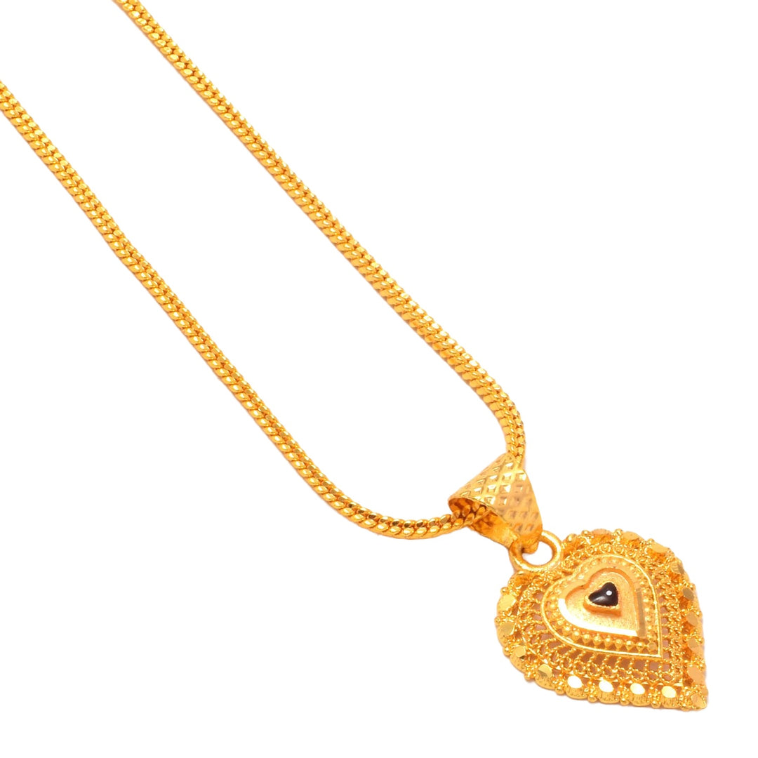 Gold Plated Pendant With Chain Jewelry For Men & Women
