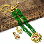 Load image into Gallery viewer, Gold-Plated White Kundan Studded &amp; Crystals Beaded Long Jewellery Set

