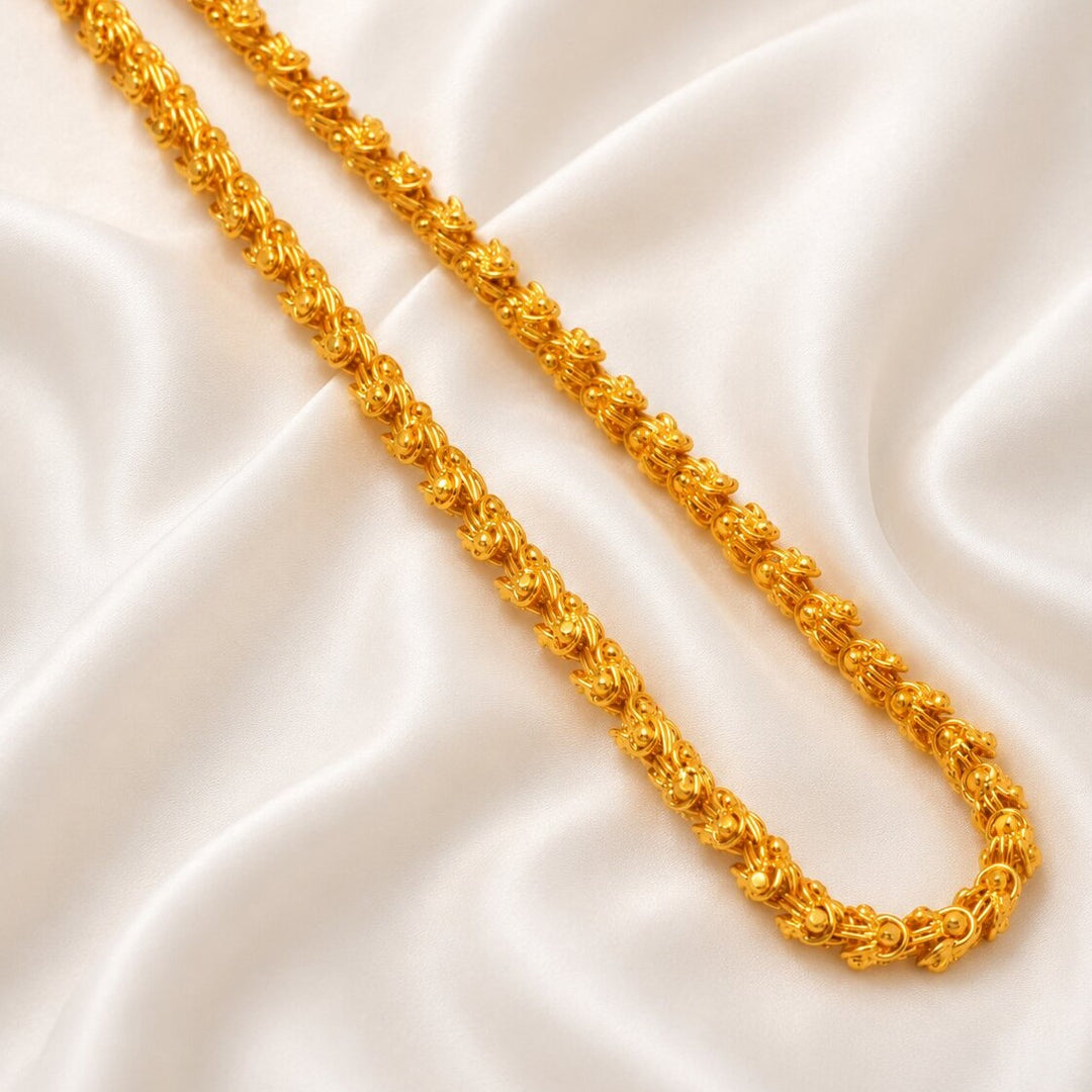 Unisex Gold-Toned Brass Gold-Plated Chain