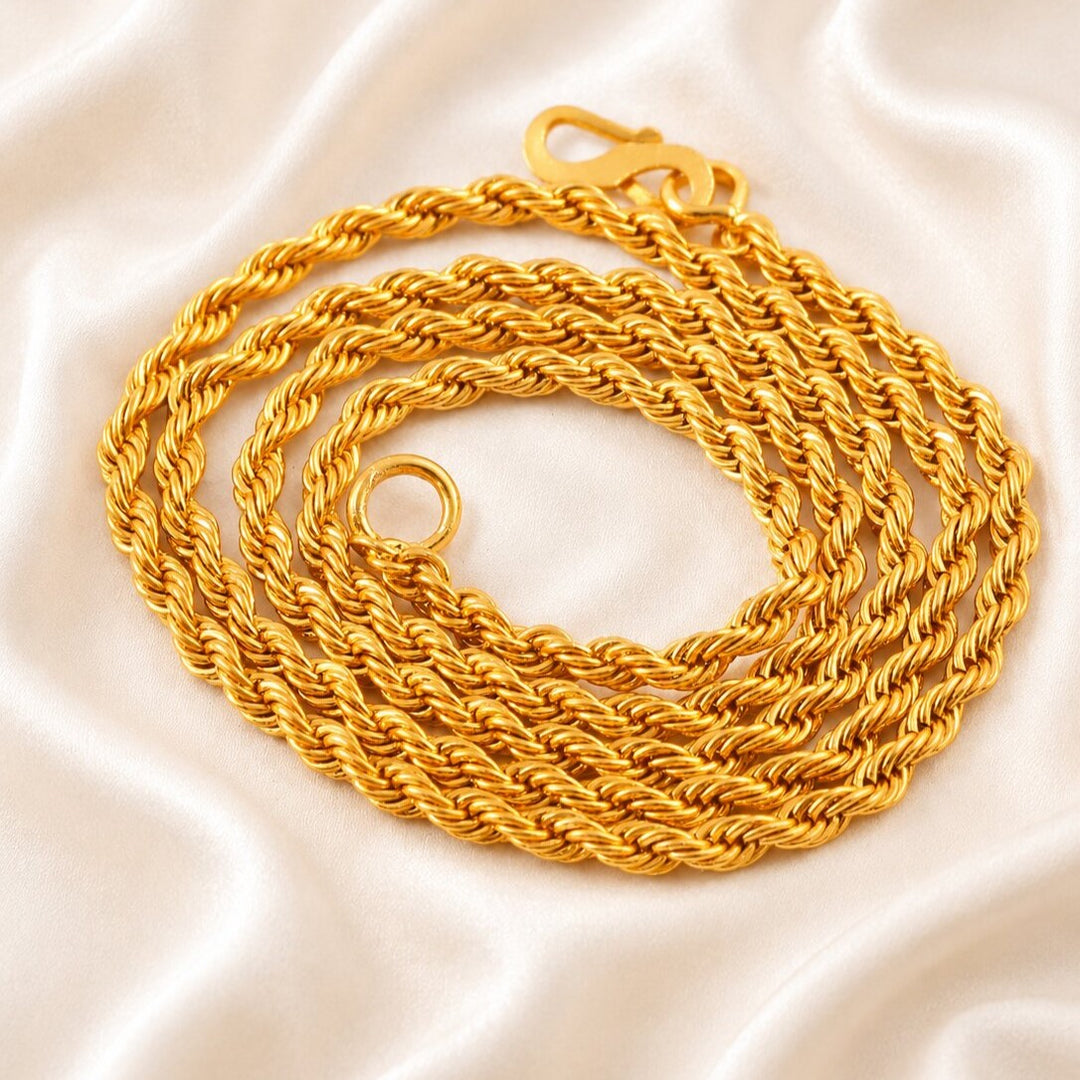Unisex Gold-Toned Brass Gold-Plated Chain