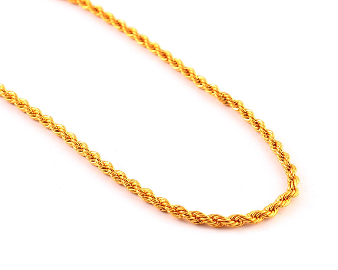 Unisex Gold-Toned Brass Gold-Plated Chain
