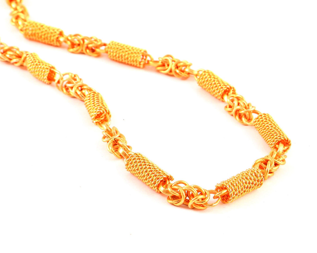 Unisex Gold-Toned Brass Gold-Plated Chain