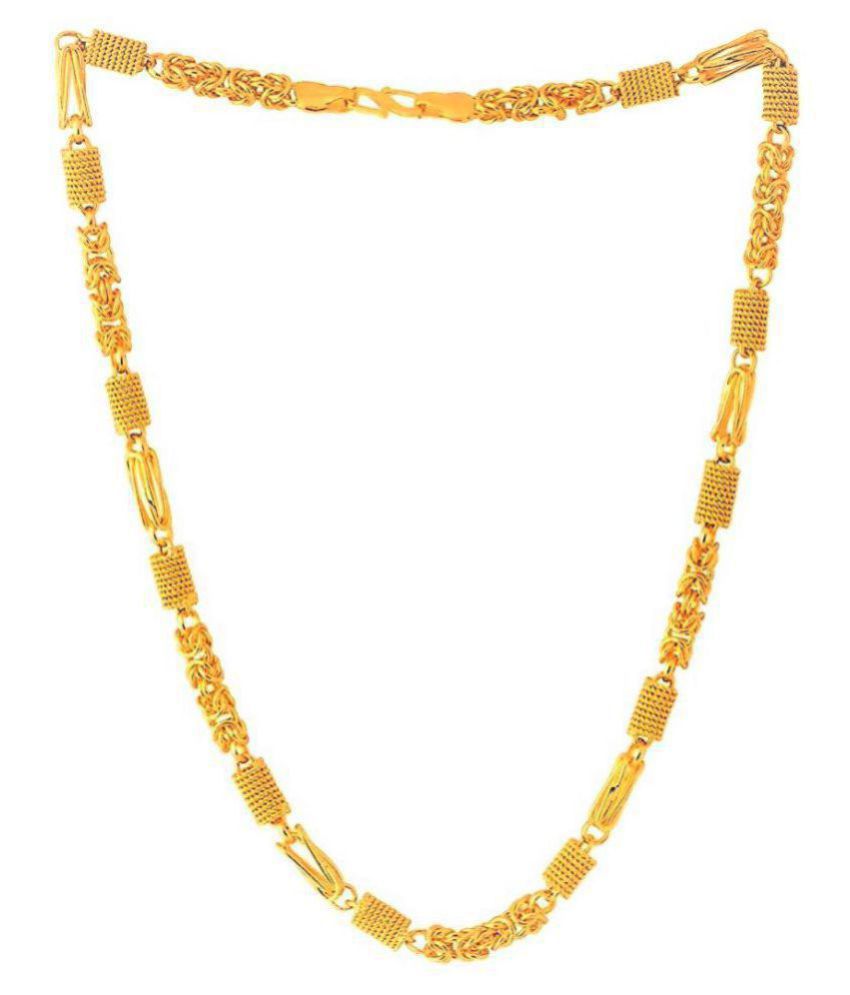 Unisex Gold-Toned Brass Gold-Plated Chain