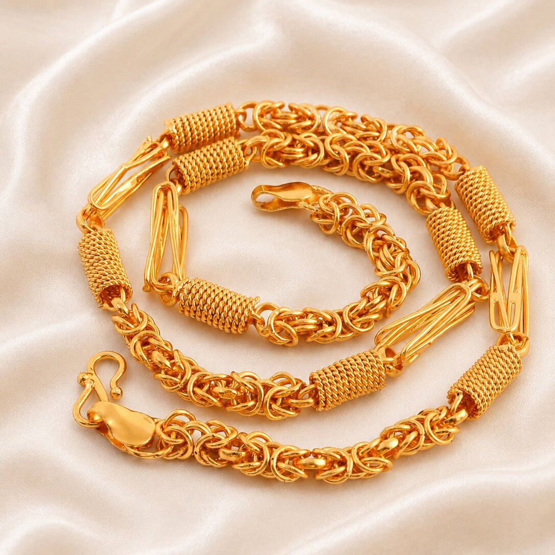 Unisex Gold-Toned Brass Gold-Plated Chain
