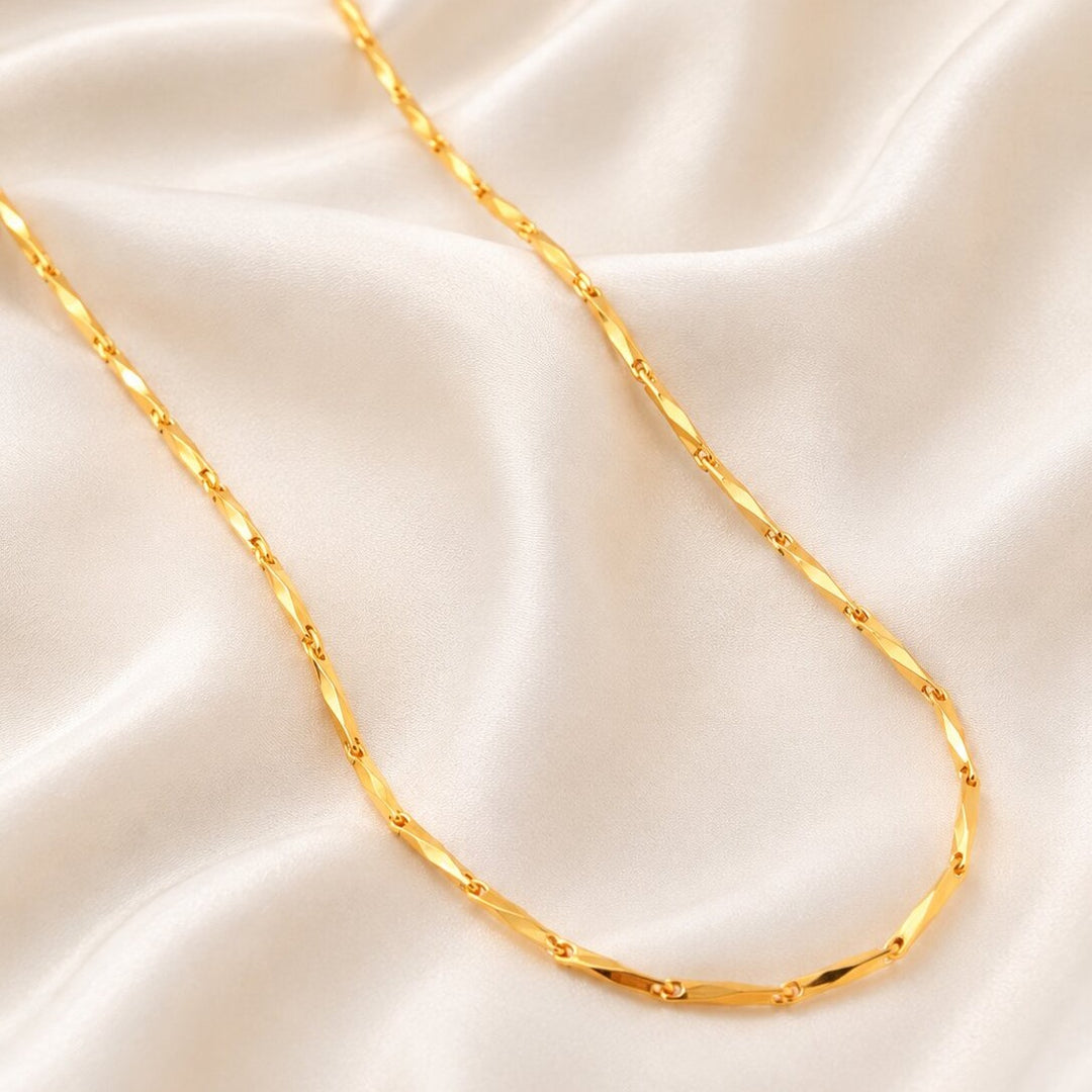 Unisex Gold-Toned Brass Gold-Plated Chain