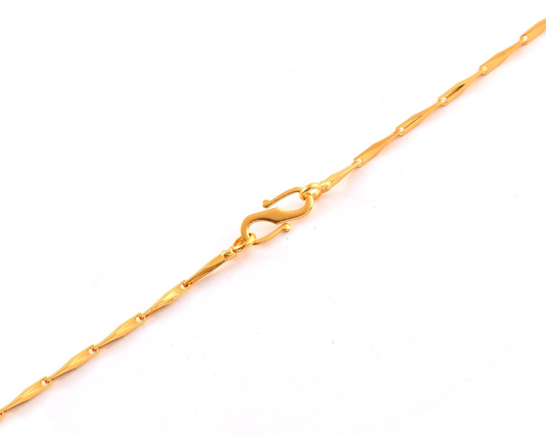 Unisex Gold-Toned Brass Gold-Plated Chain