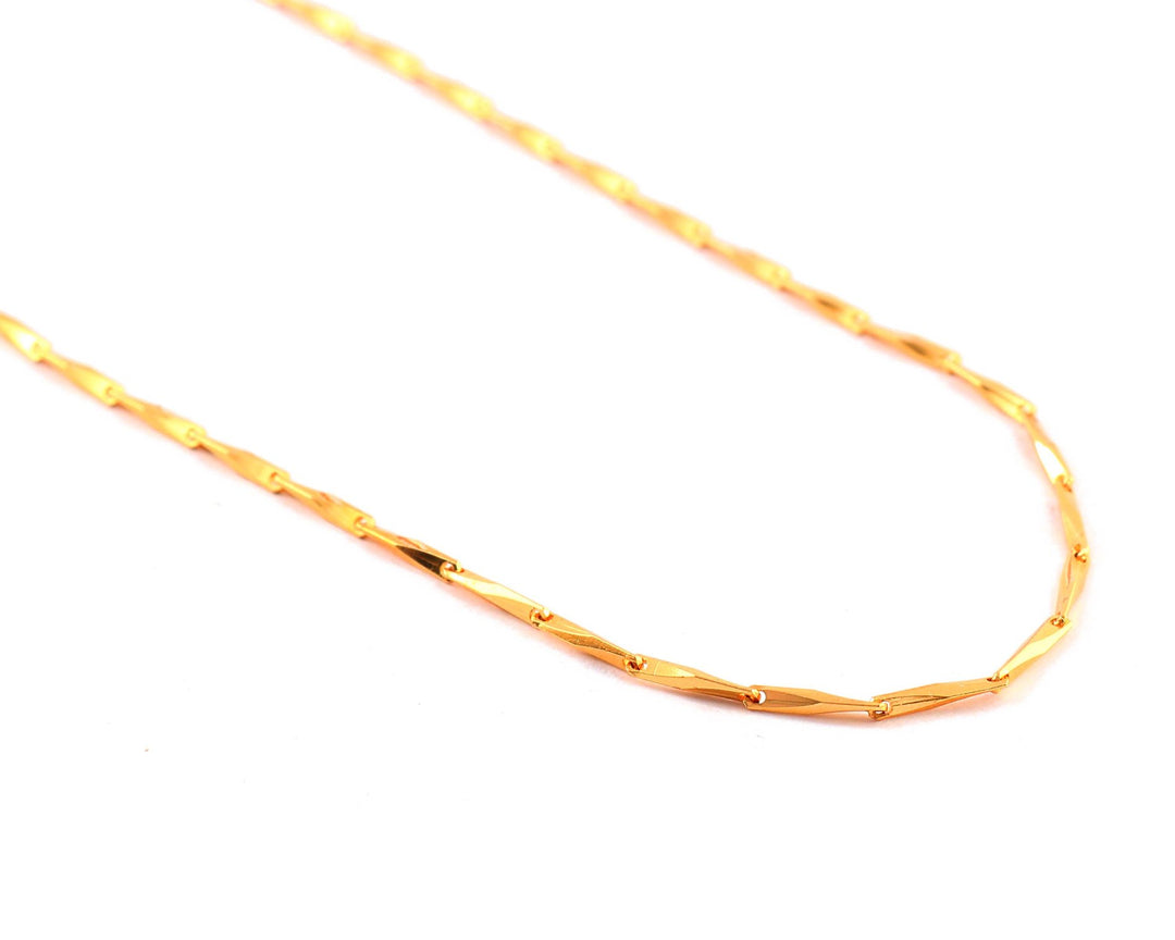 Unisex Gold-Toned Brass Gold-Plated Chain