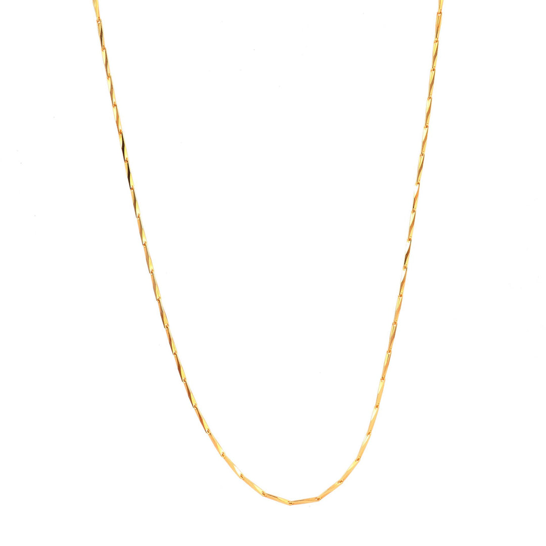 Unisex Gold-Toned Brass Gold-Plated Chain