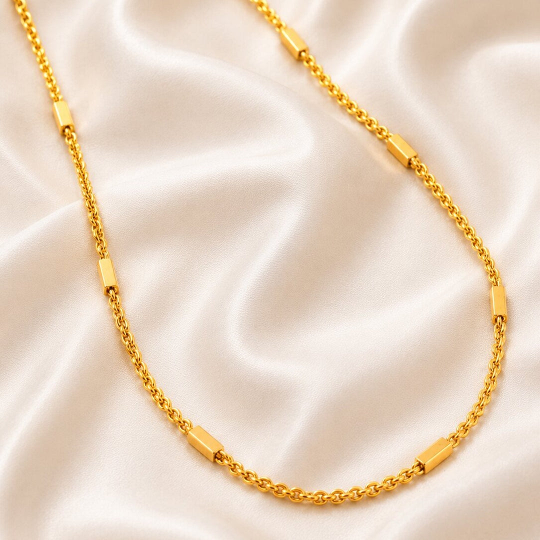 Unisex Gold-Toned Brass Gold-Plated Chain