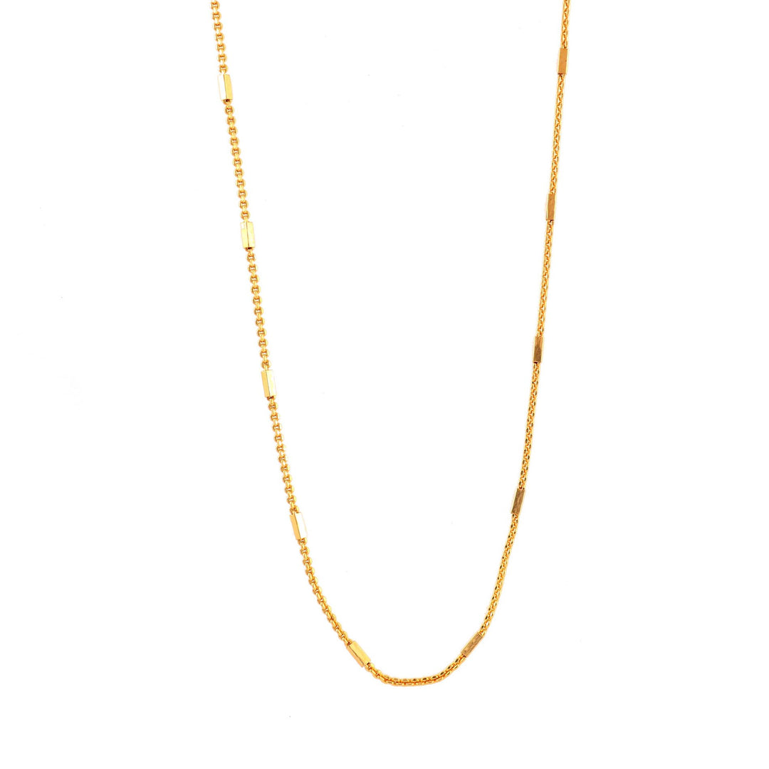 Unisex Gold-Toned Brass Gold-Plated Chain