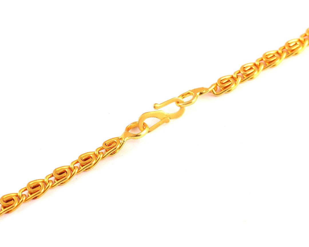 Unisex Gold-Toned Brass Gold-Plated Chain