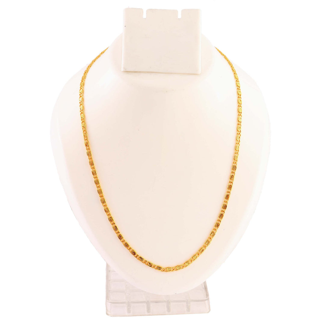 Unisex Gold-Toned Brass Gold-Plated Chain