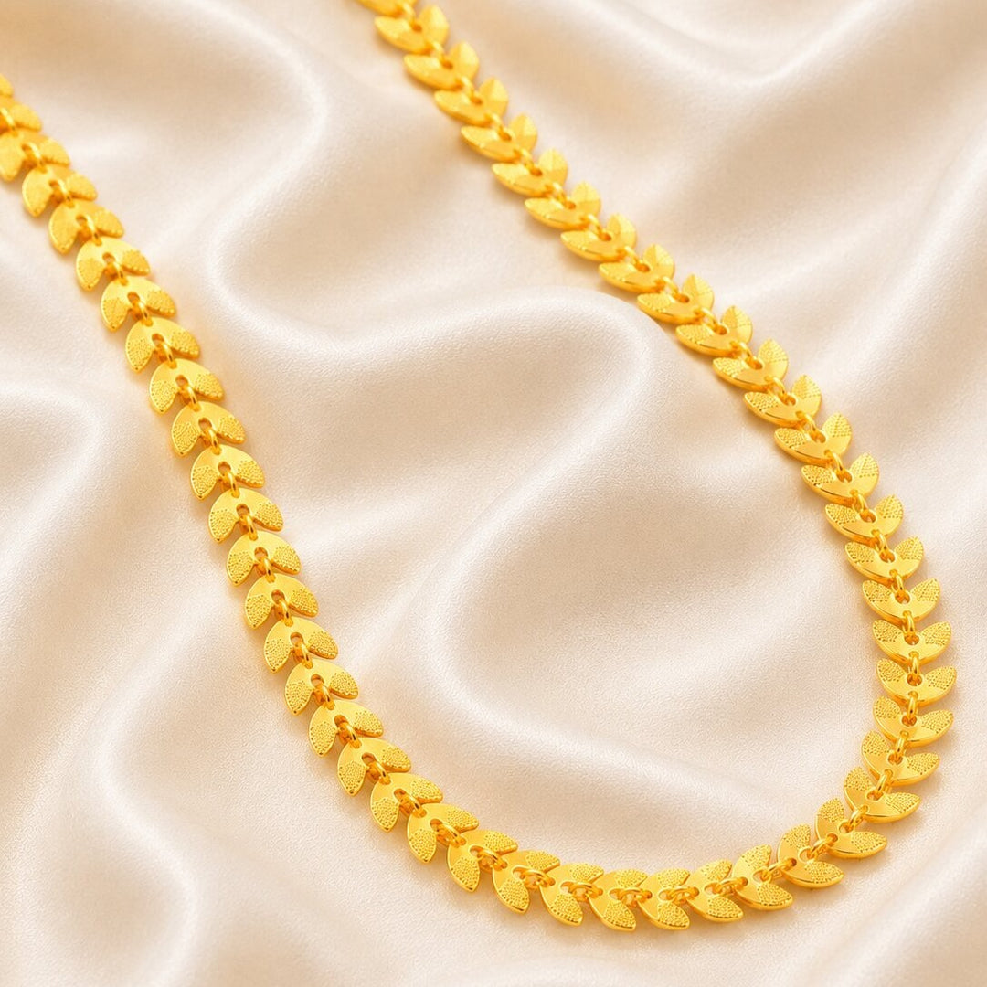Unisex Gold-Toned Brass Gold-Plated Chain