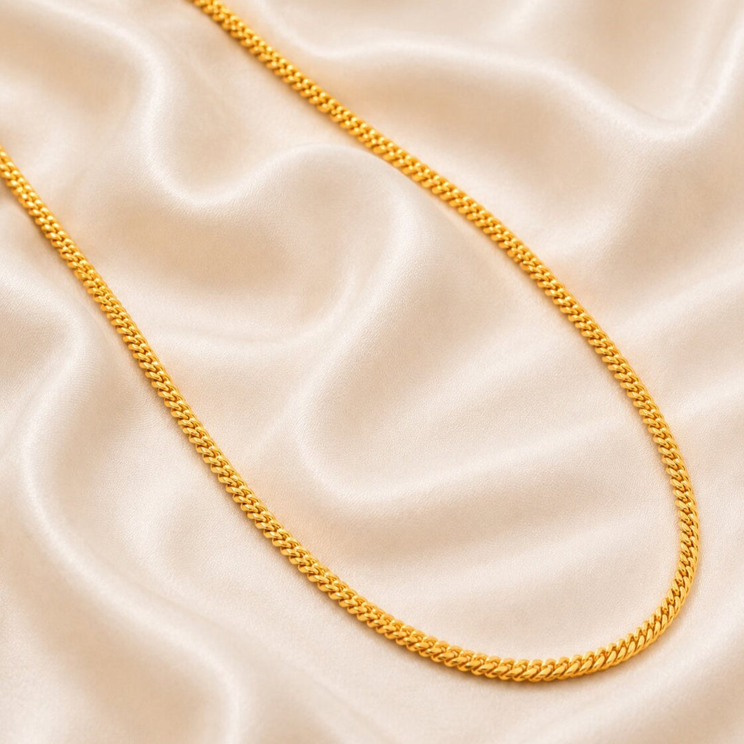 Unisex Gold-Toned Brass Gold-Plated Chain