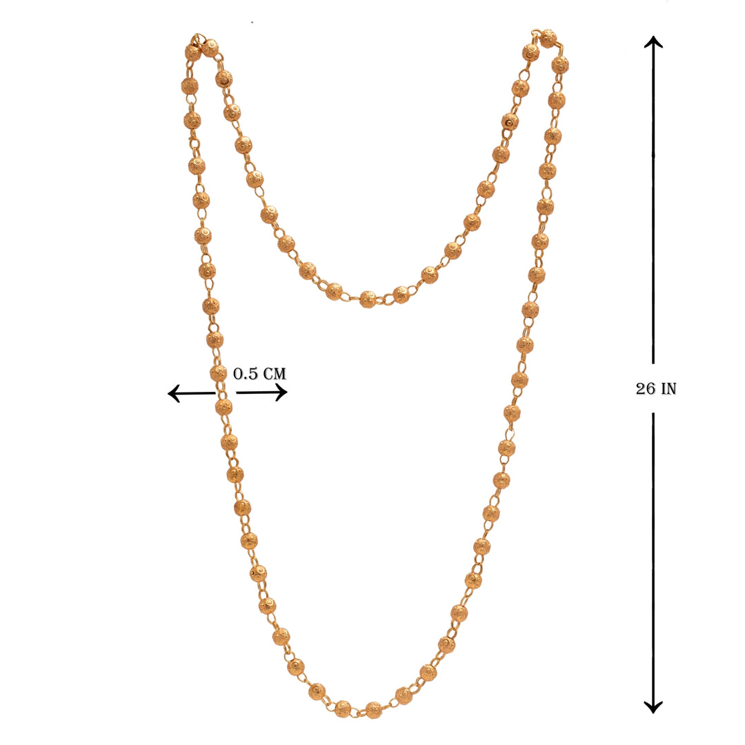 Unisex Gold-Toned Brass Gold-Plated Chain