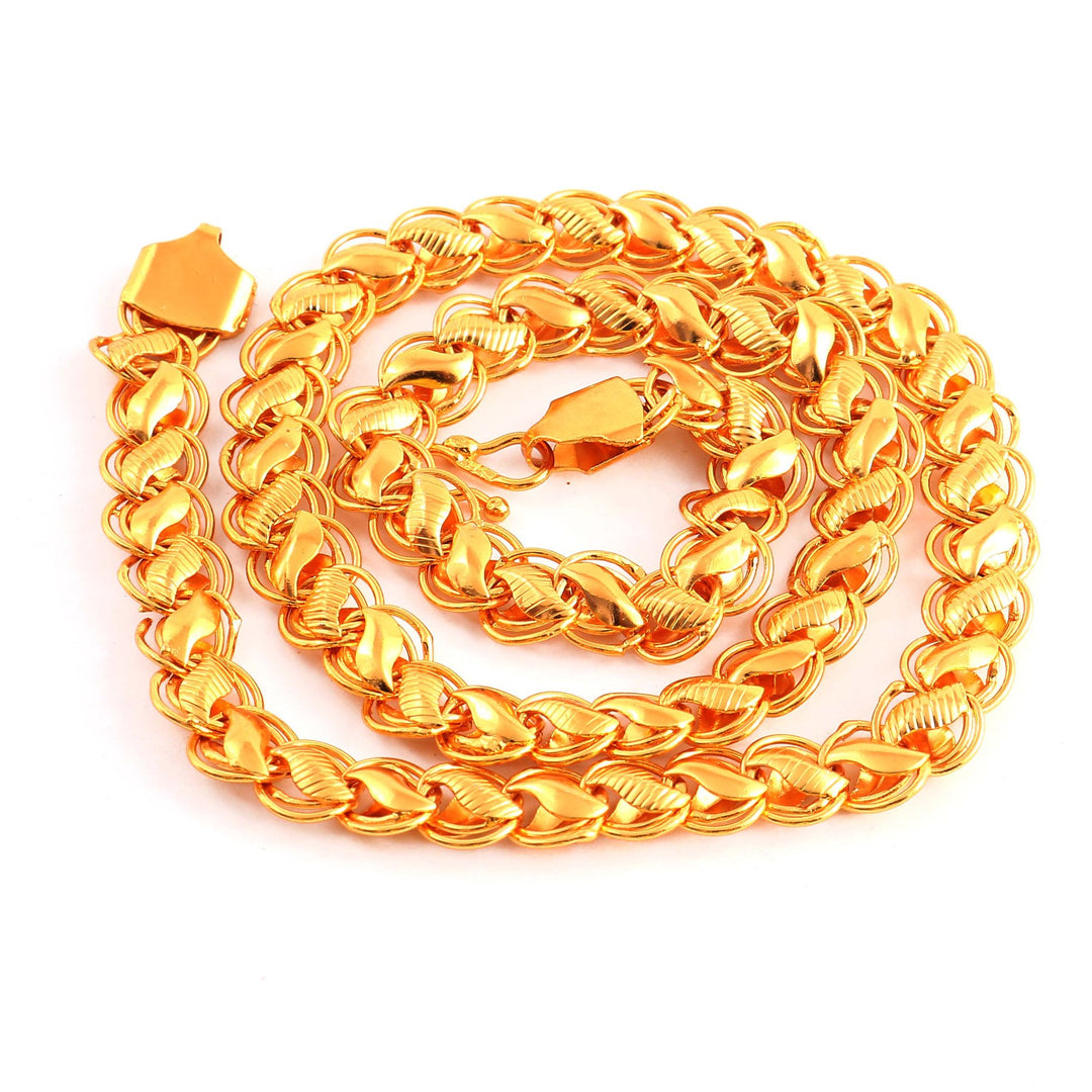 Unisex Gold-Toned Brass Gold-Plated Chain