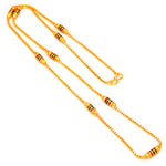 Load image into Gallery viewer, Gold-Toned &amp; Black Brass Gold-Plated Handcrafted Chain
