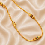 Load image into Gallery viewer, Gold-Toned &amp; Black Brass Gold-Plated Handcrafted Chain
