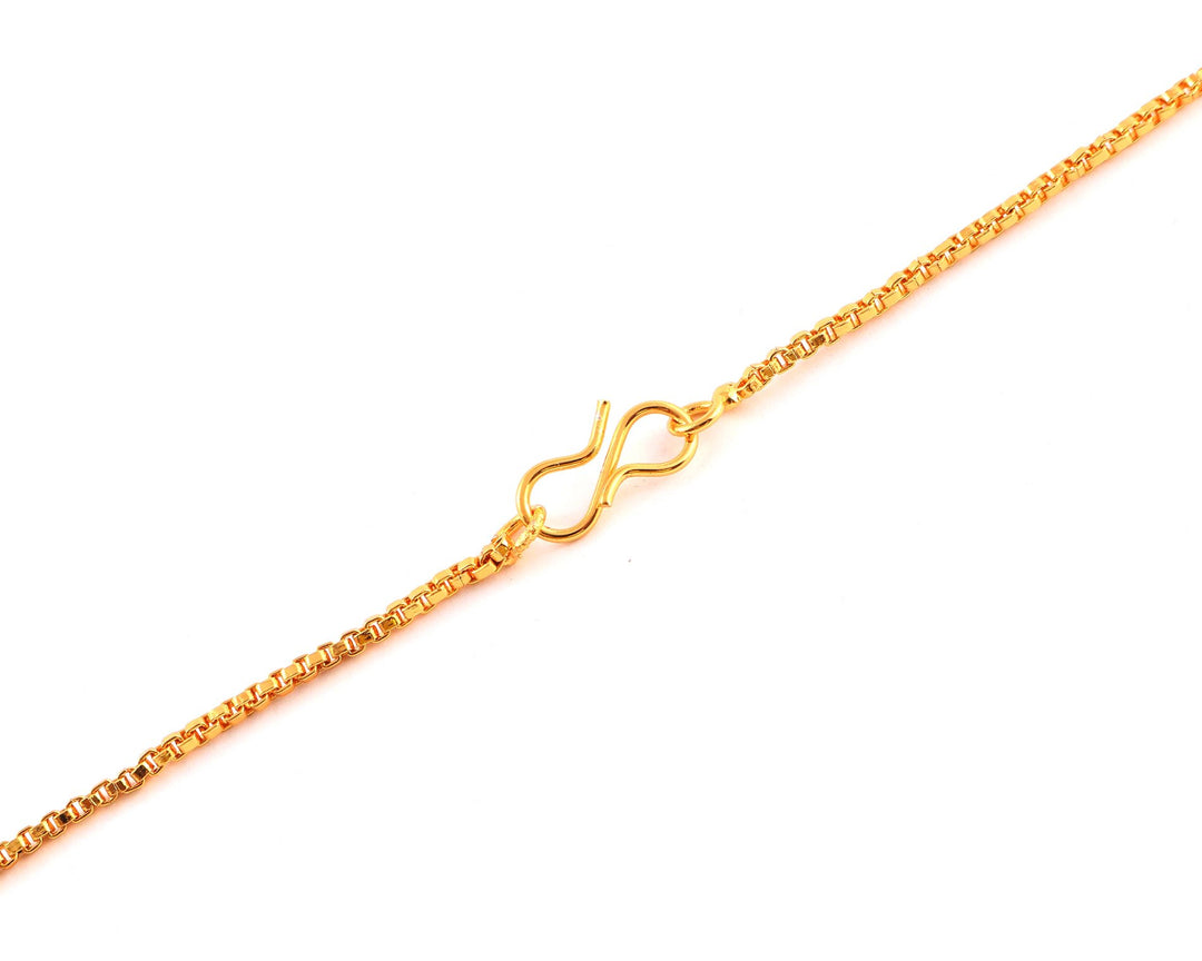 Gold-Toned & Black Brass Gold-Plated Handcrafted Chain