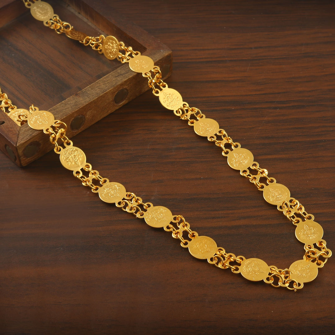Unisex Gold-Toned Brass Gold-Plated Chain