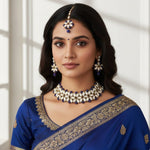 Load image into Gallery viewer, Antique Kundan &amp; Pearl Work Choker With Tika For Women
