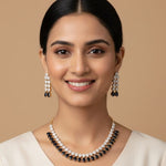 Load image into Gallery viewer, Gold and Silver Plated  American Diamond and Cubic Zirconia Jewelry Set
