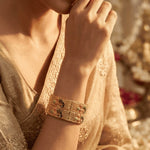 Load image into Gallery viewer, Gold Plated Peacock Design Handmade Meena Work Bangle For Women (2 Piece)
