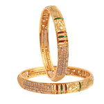 Load image into Gallery viewer, Gold Plated Handmade Meena Work Bangle For Women (2 Piece)
