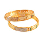 Load image into Gallery viewer, Gold Plated Handmade Meena Work Bangle For Women (2 Piece)
