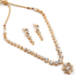 Load image into Gallery viewer, Gold-Plated White AD-Studded Jewellery Set
