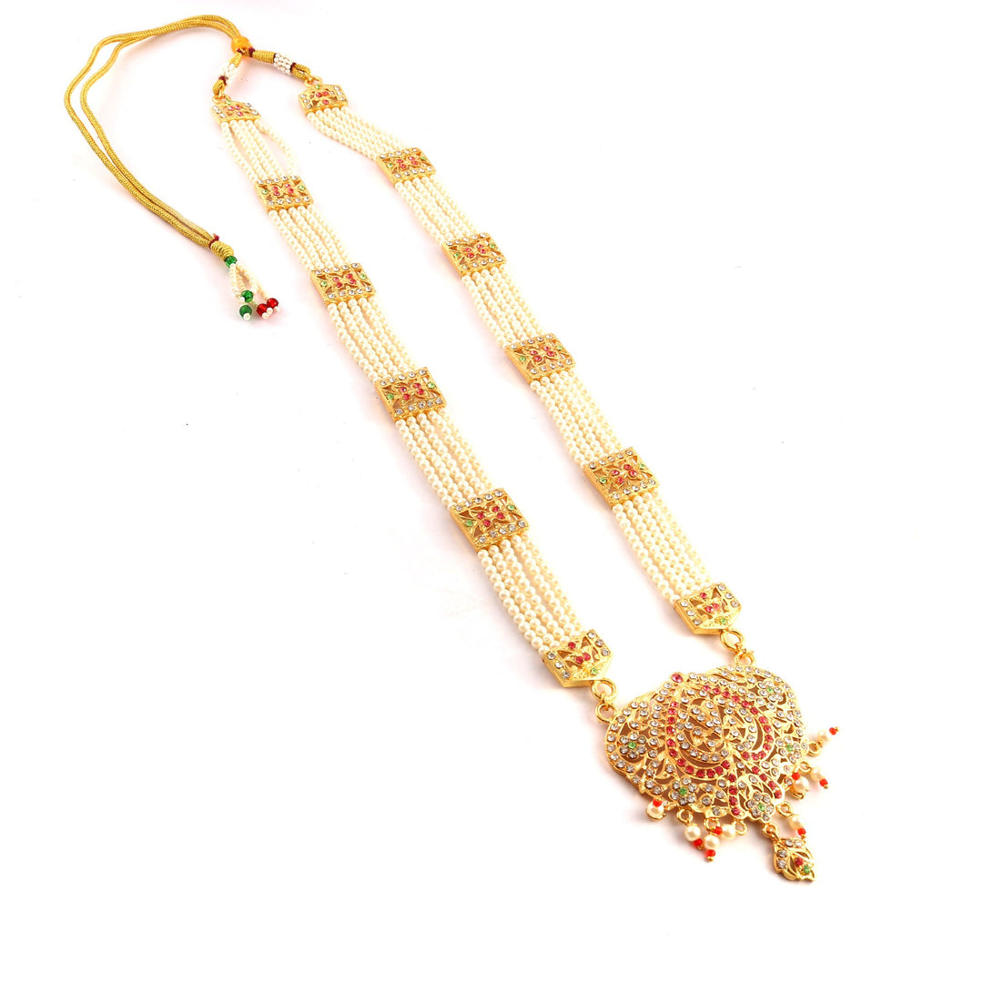 White & Gold Multi Gemstone Jewelry For Women
