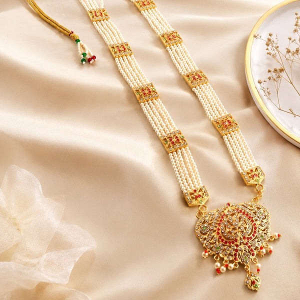 White & Gold Multi Gemstone Jewelry For Women