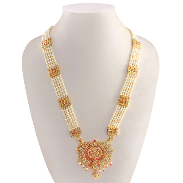 White & Gold Multi Gemstone Jewelry For Women
