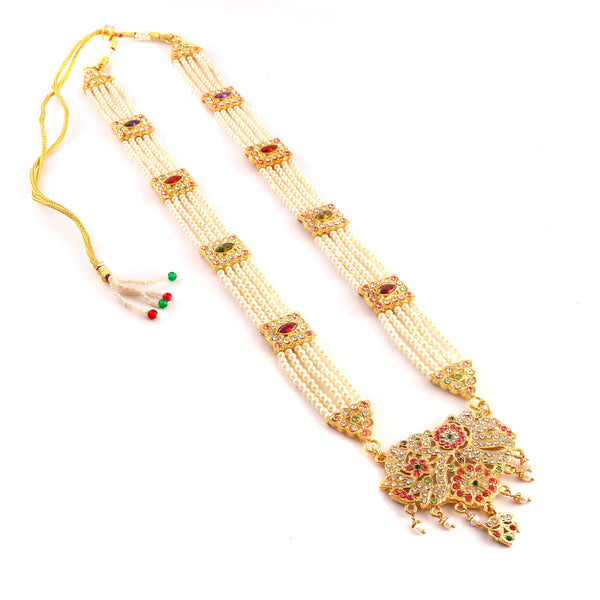 White & Gold Multi Gemstone Jewelry For Women