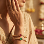 Load image into Gallery viewer, Gold Plated Peacock Work Bangle For Women

