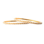 Load image into Gallery viewer, Elegant Handcrafted Set of 2 Pearl-Studded Gold-Plated Bangles
