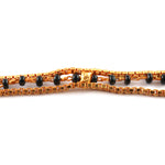 Load image into Gallery viewer, Gold Plated Handmade Meena Work Geru Black Beads Mangalsutra For Women
