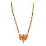 Load image into Gallery viewer, Gold Plated Handmade Meena Work Geru Black Beads Mangalsutra For Women

