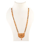 Load image into Gallery viewer, Gold Plated Handmade Meena Work Geru Black Beads Mangalsutra For Women
