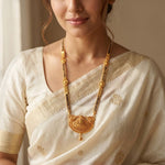 Load image into Gallery viewer, Gold Plated Handmade Meena Work Geru Black Beads Mangalsutra For Women
