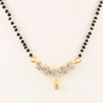 Load image into Gallery viewer, Gold Plated Black Beads Mangalsutra Women
