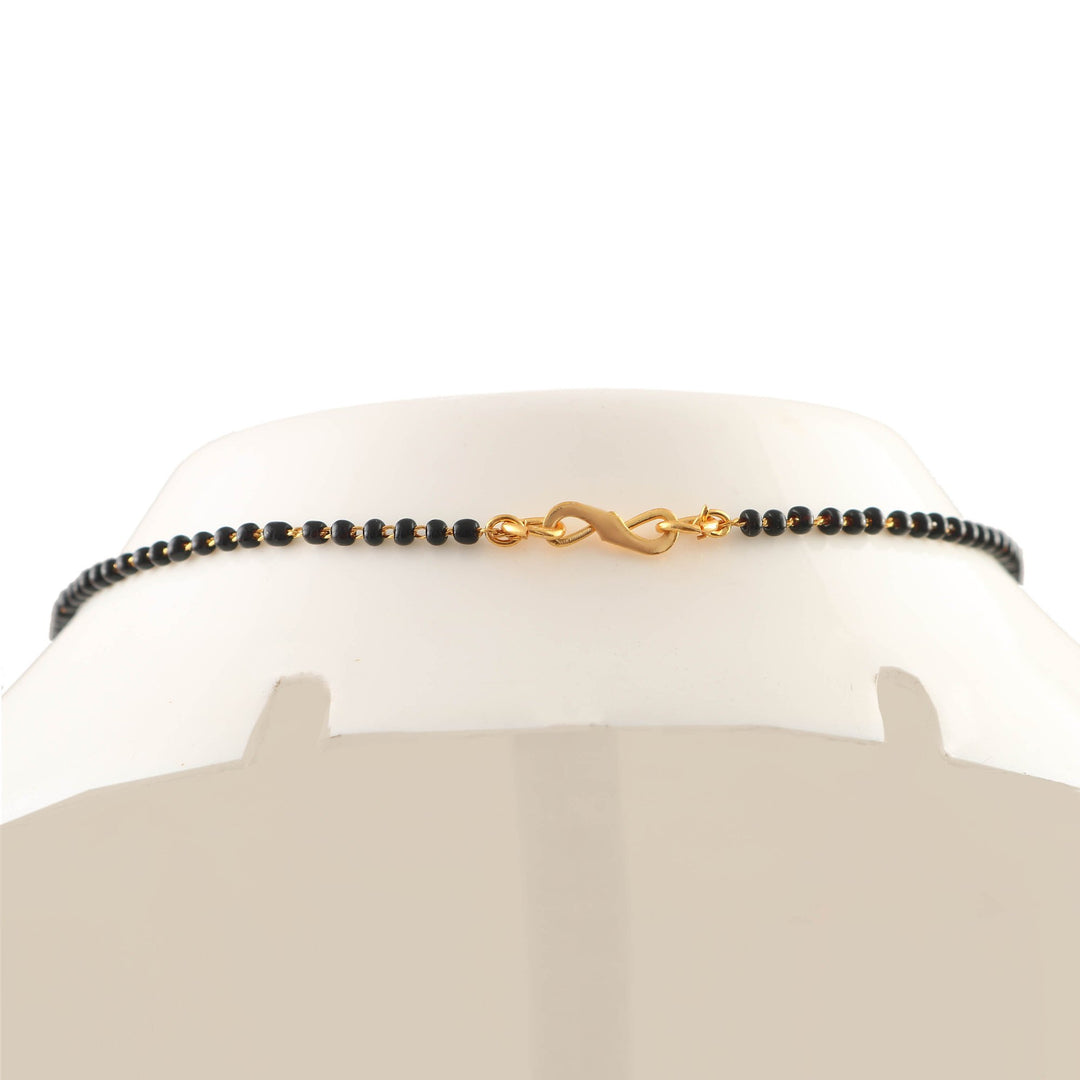 Gold Plated Black Beads Mangalsutra Women